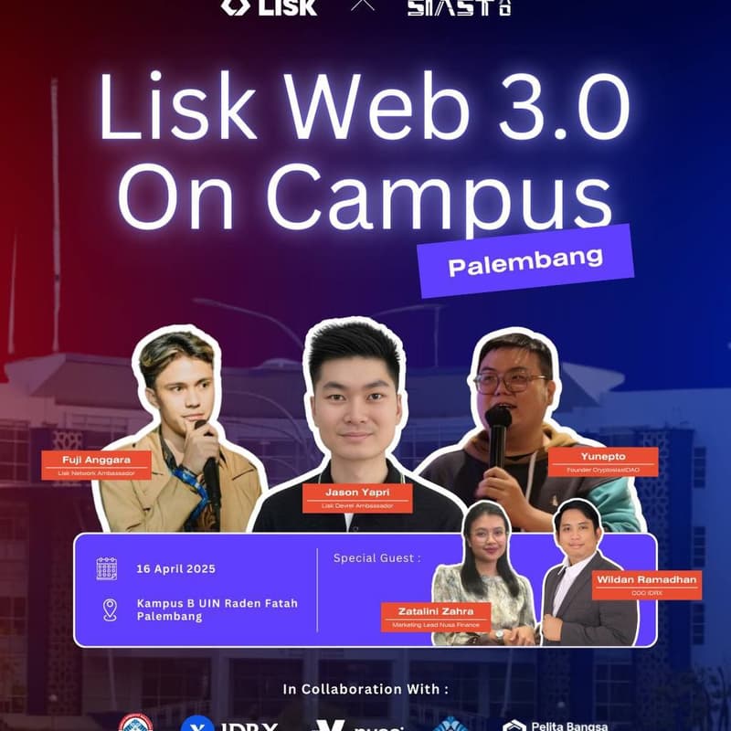 Cover Image for Lisk Web 3.0 On Campus – Palembang Edition