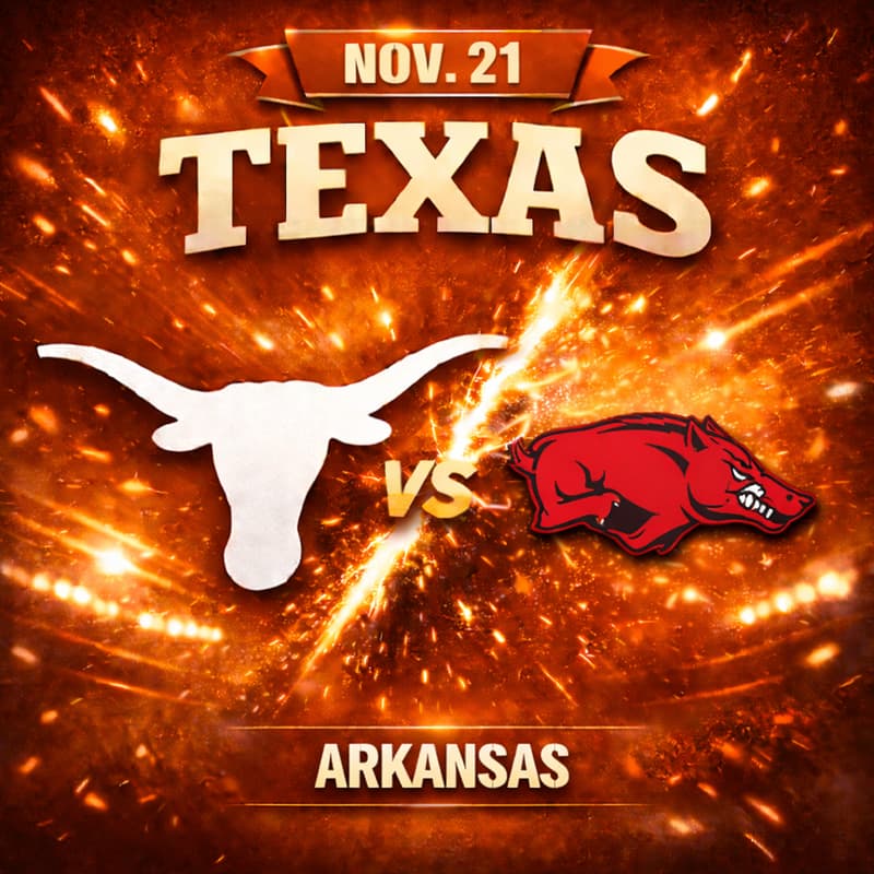 Cover Image for Texas Longhorns vs Arkansas Razorbacks @ DKR
