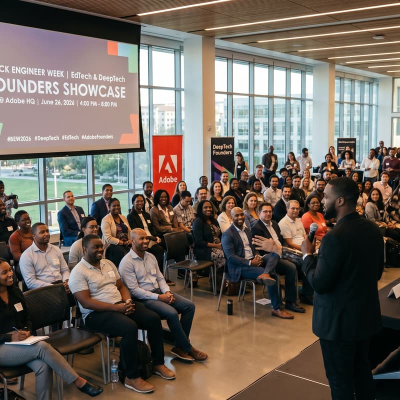 Cover Image for EdTech & DeepTech Founders Showcase by Adobe, Jollof Tech and Black Engineer Week