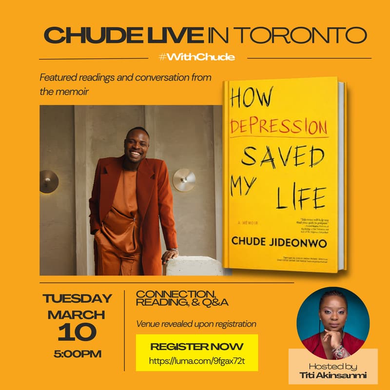 Cover Image for Chude Jideonwo's Toronto Book Launch Hosted by Titi Akinsanmi
