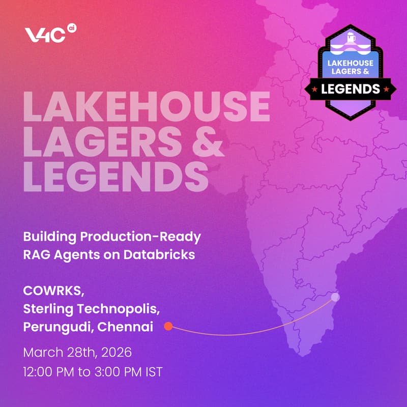 Cover Image for Lakehouse, Lagers & Legends [Chennai]: Building Production-Ready RAG Agents on Databricks: From Prototype to Performance at Scale
