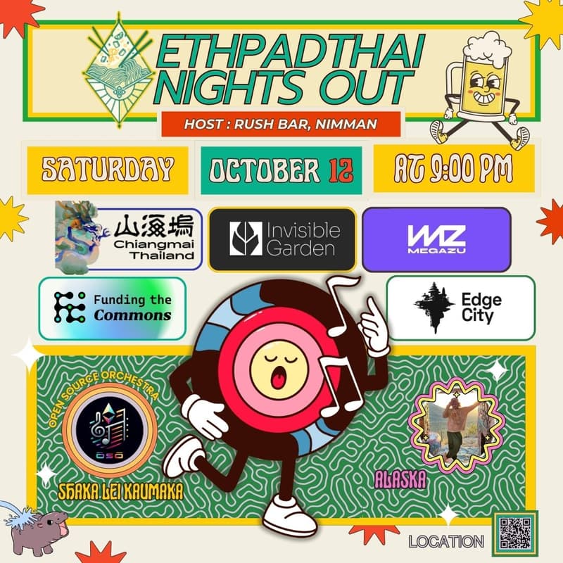 Cover Image for 🎉EthPadThai Nights Out at Rush Bar