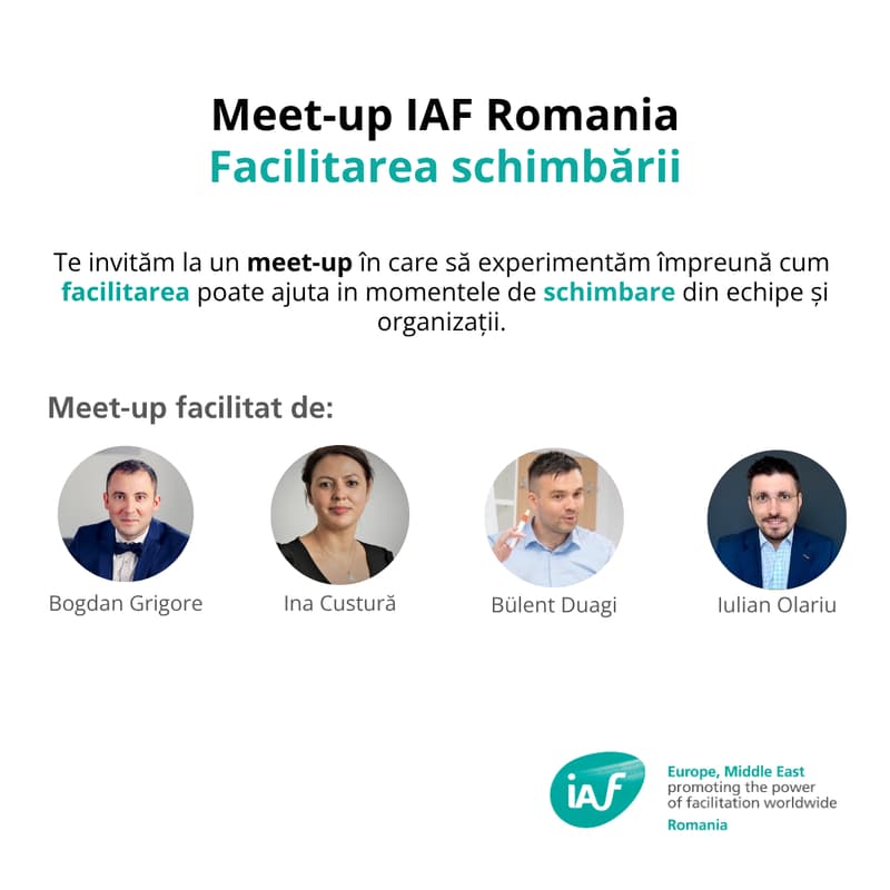 Cover Image for Meetup IAF Romania: Facilitarea schimbarii