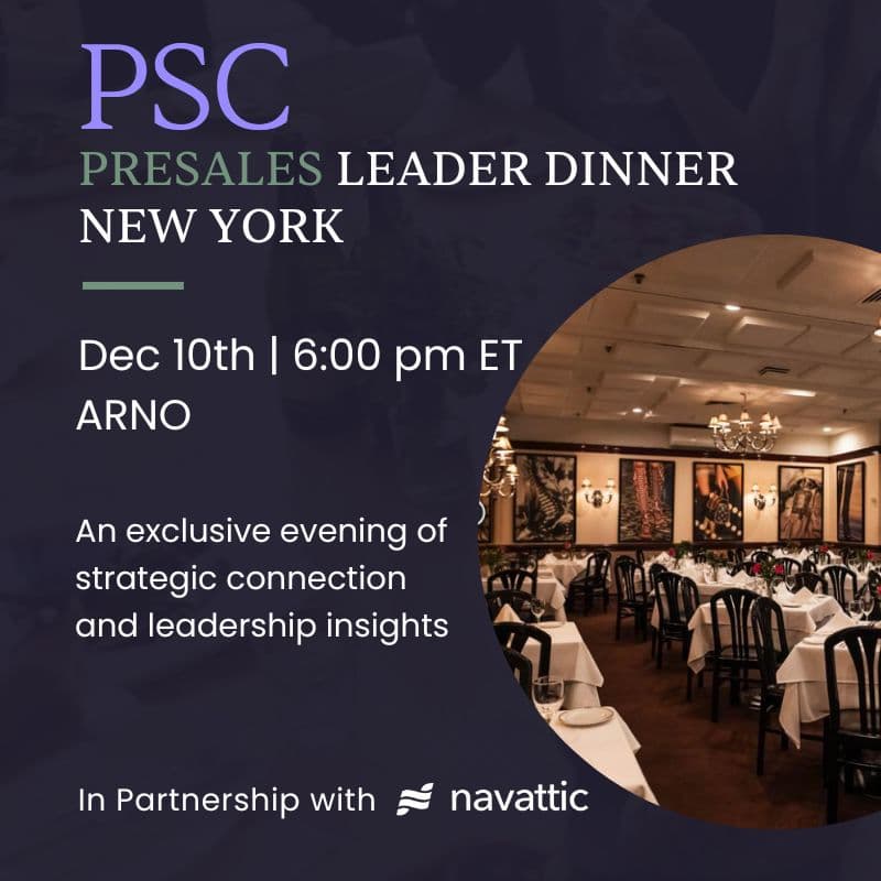 Cover Image for PreSales Leader Dinner New York