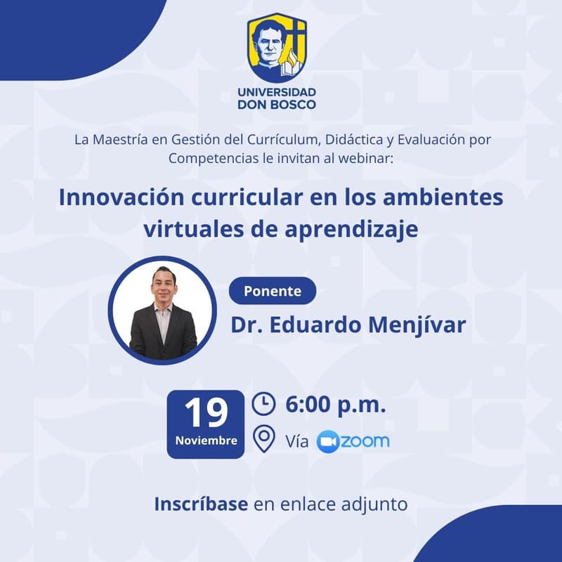 Cover Image for Webinar: “Innovación curricular en los ambientes virtuales de aprendizaje”