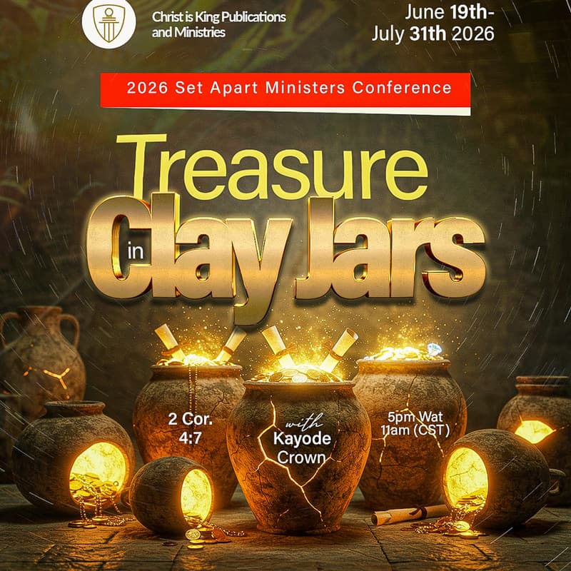 Cover Image for 2026 Set Apart Ministers Conference: Treasure in Clay Jars (2 Cor. 4:7)