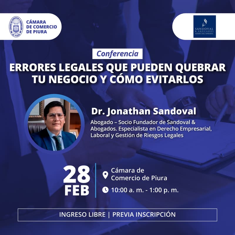 CONFERENCIA : ERRORES LEGALES QUE PUEDEN QUEBRAR TU NEGOCIO Y COMO ...