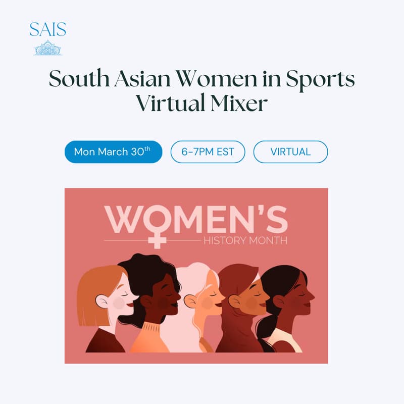 Cover Image for South Asian Women in Sports Virtual Mixer