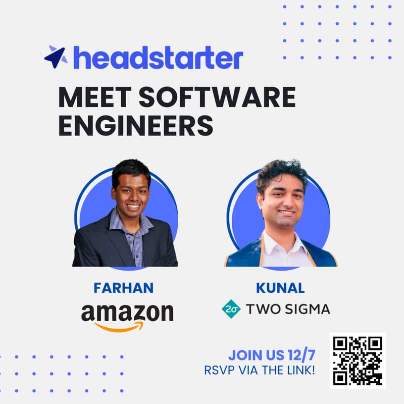Cover Image for Software Engineer (from Amazon & Tesla) Meet n Greet by Headstarter