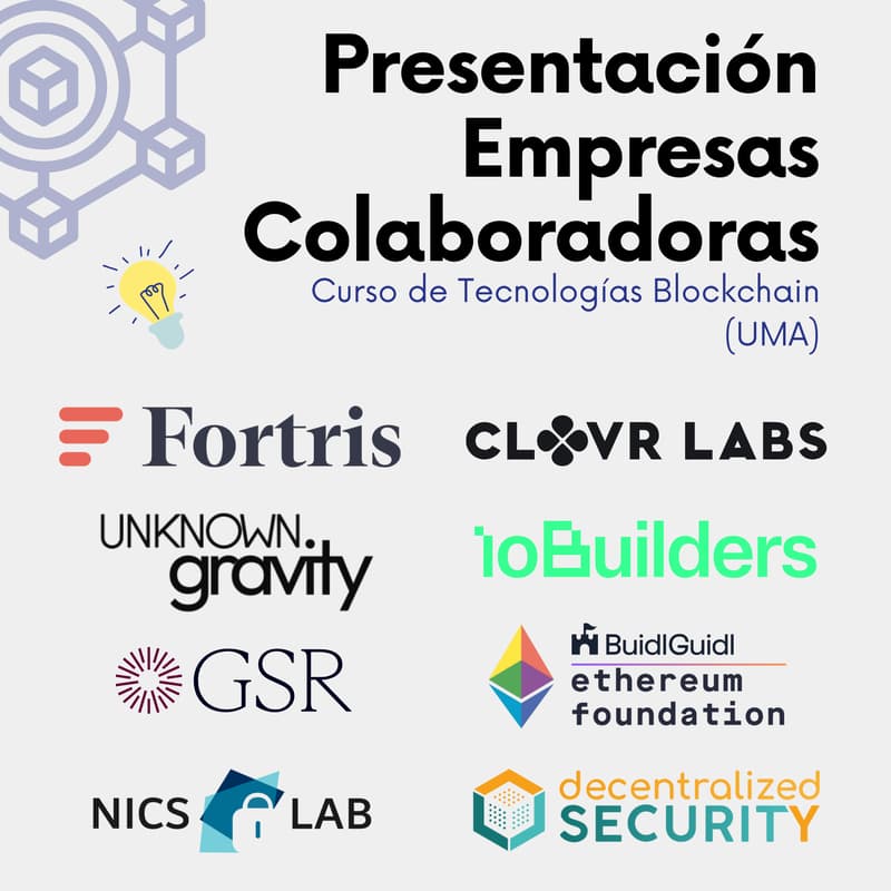 Cover Image for Presentación de la empresas colaboradoras del Curso de Tecnologías Blockchain (UMA)