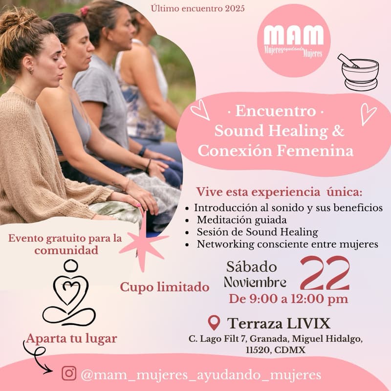 Cover Image for Encuentro Sound healing & conexión Femenina