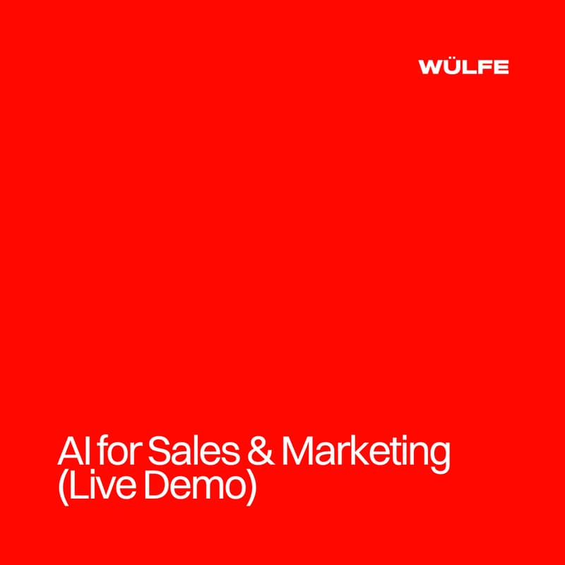 Cover Image for AI for Sales & Marketing (Live Demo)