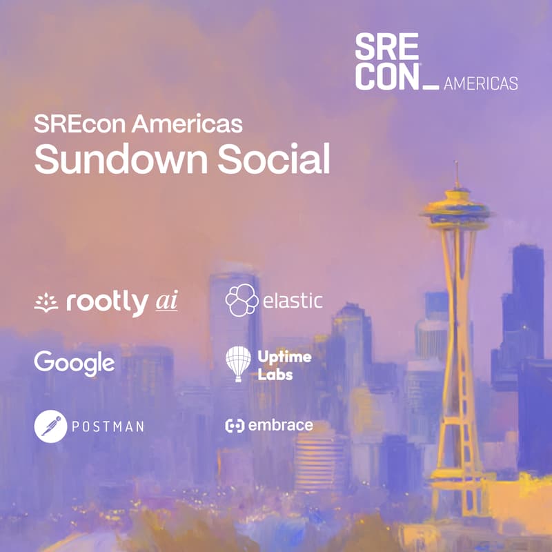 Cover Image for SREcon Americas Sundown Social w/ Rootly AI, Elastic, Uptime Labs, & Embrace