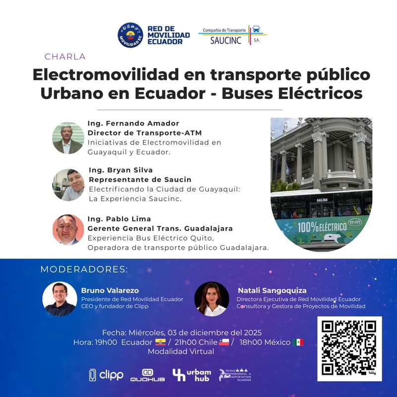 Cover Image for ⚡🚌 Electromovilidad en el Transporte Público Urbano en Ecuador: Buses Eléctricos Experiencias y Aprendizajes