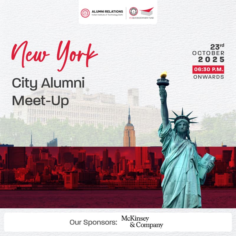 Cover Image for IIT DELHI ALUMNI MEETUP - NEW YORK