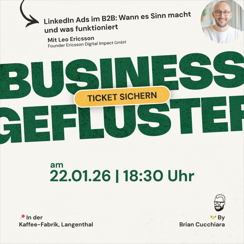 Cover Image for Business Geflüster #8 – LinkedIn Ads im B2B