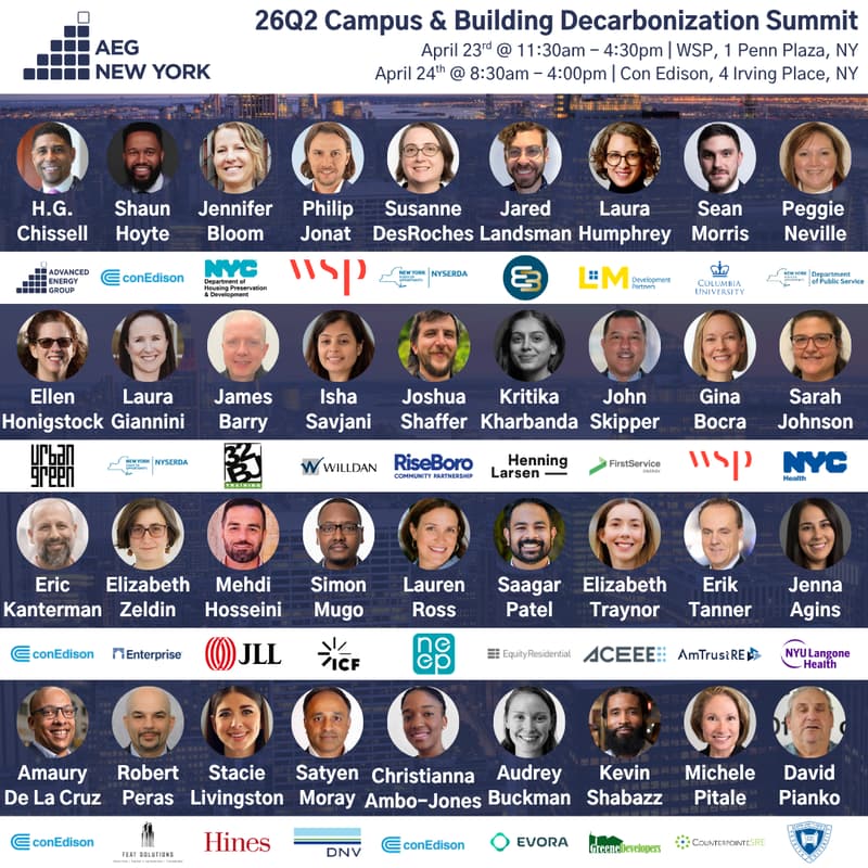 Cover Image for AEG New York 26Q2 Campus & Building Decarbonization Summit