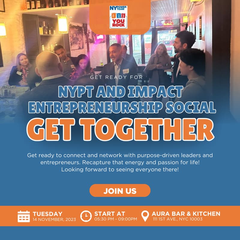 Cover Image for NYPT and Impact Entrepreneurship Social at Aura Bar & Restaurant