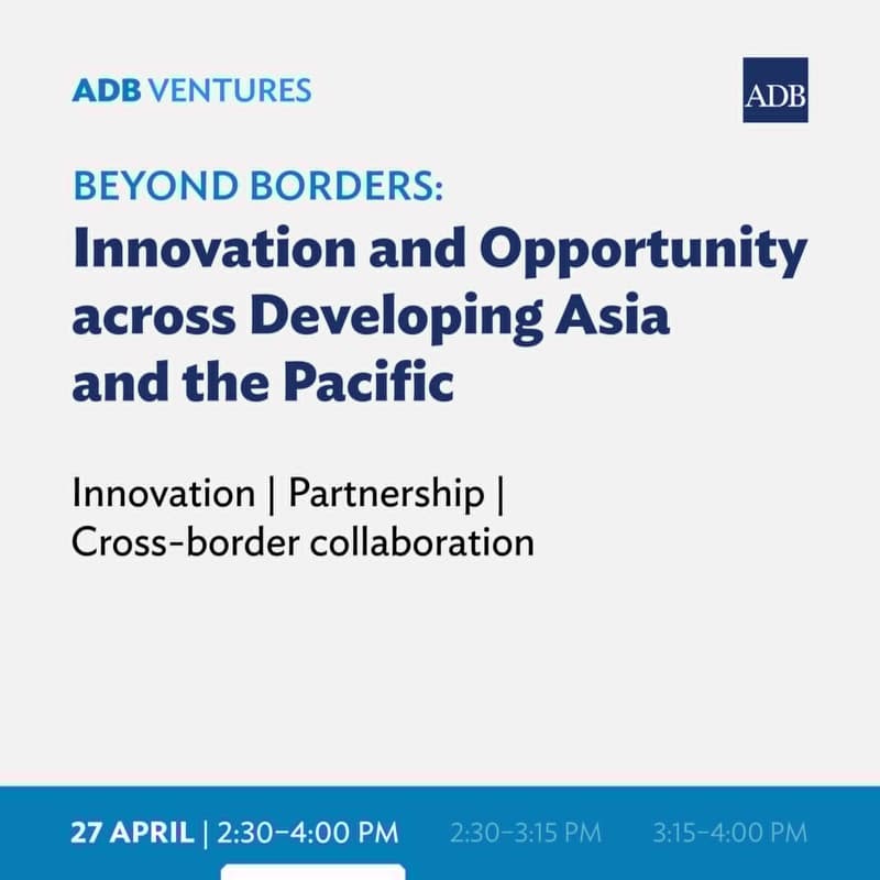 Cover Image for ADB Booth Talks: Beyond Borders: Innovation and Opportunity Across Developing Asia and the Pacific