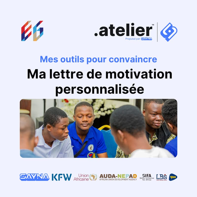 Cover Image for 🧩 SAYNA .atelier I Ma lettre de motivation personnalisée