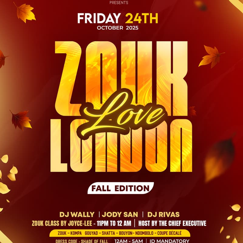 Cover Image for Zouk Love London π Fall Edition
