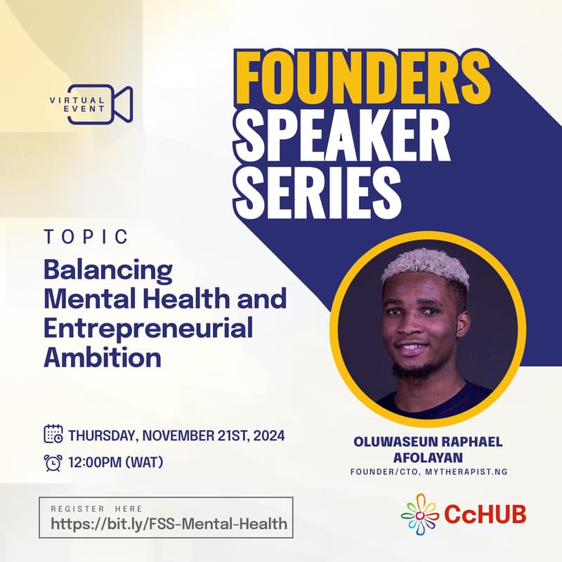 Cover Image for Founder Speaker Series - Balancing Mental Health and Entrepreneurial Ambition
