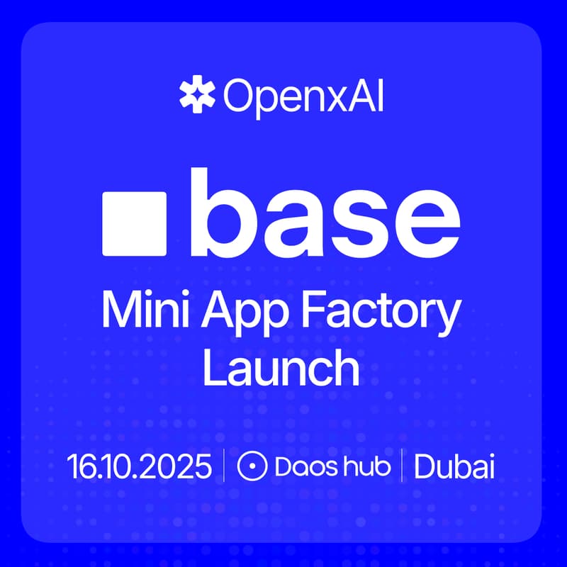 Cover Image for OpenxAI x Base: The Mini App Factory Launch