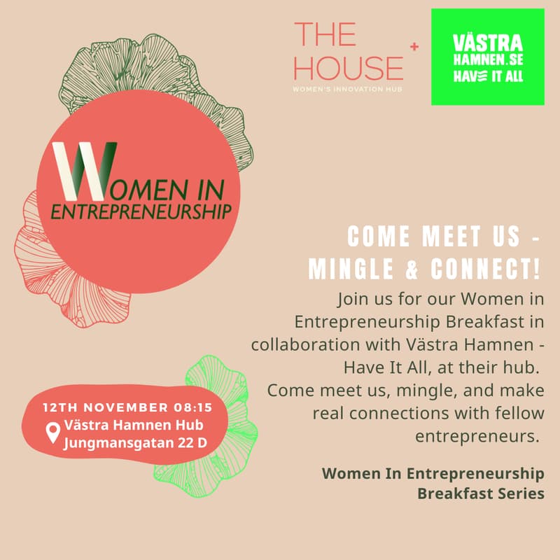 Cover Image for Women in Entrepreneurship: Breakfast Mingle at Västra Hamnen Hub