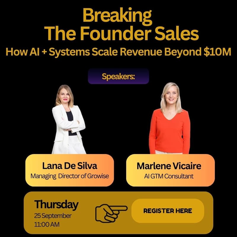 Cover Image for Breaking the Founder Sales - How AI + Systems Scale Your Revenue Beyond $10M+