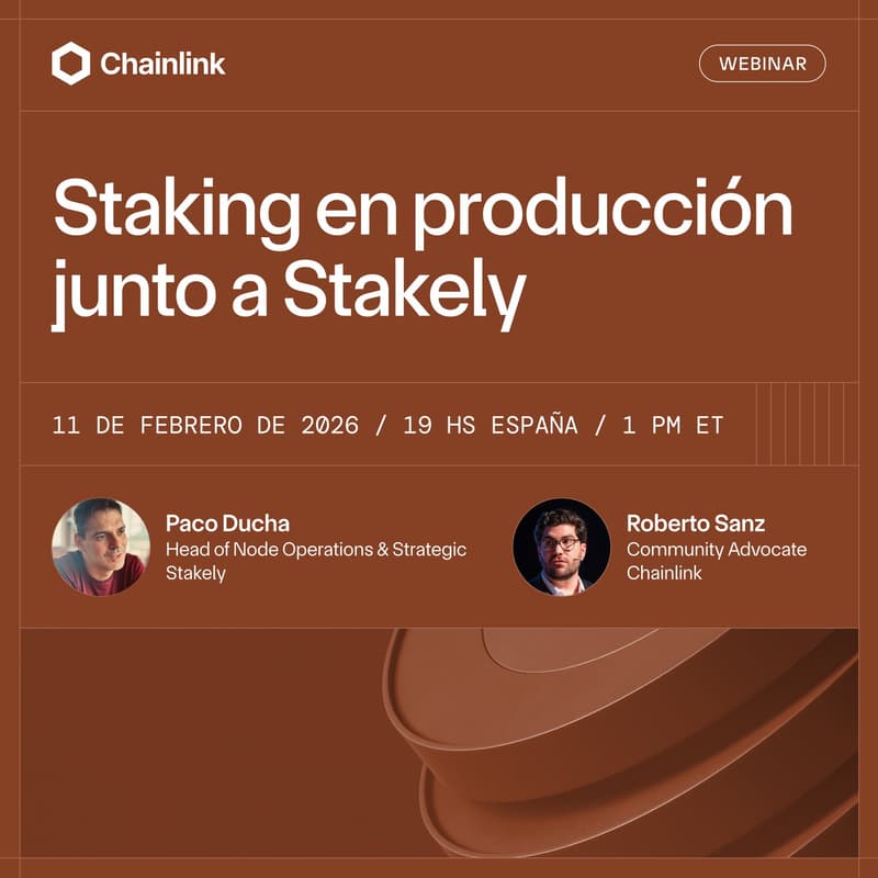 Cover Image for Chainlink Webinar | Staking en producción junto a Stakely