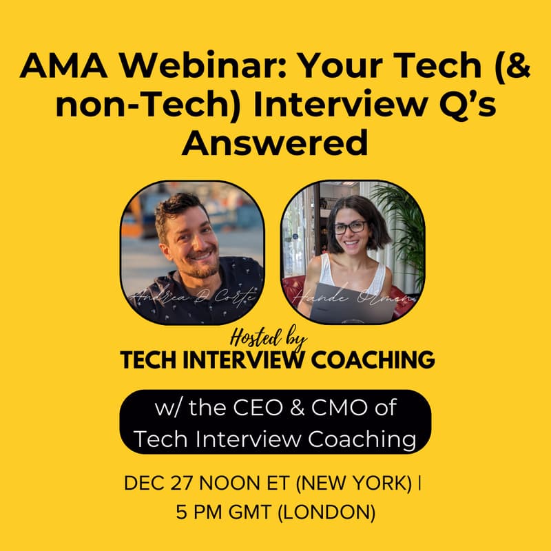 AMA Webinar: Your Tech (& non-Tech) Interview Q’s Answered · Zoom · Luma