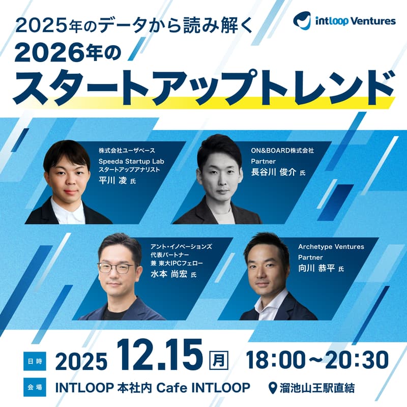 Cover Image for データで読み解くスタートアップトレンド～2025年の振り返りと将来展望～｜INTLOOP Ventures