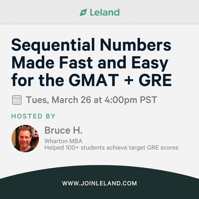 Cover Image for Sequential Numbers Made Fast and Easy for the GMAT and GRE