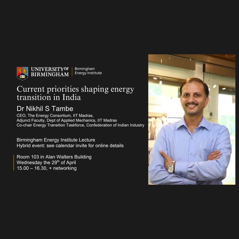 Cover Image for BEI Coffee and Cake: Dr Nikhil S Tambe - Room AWPG-103