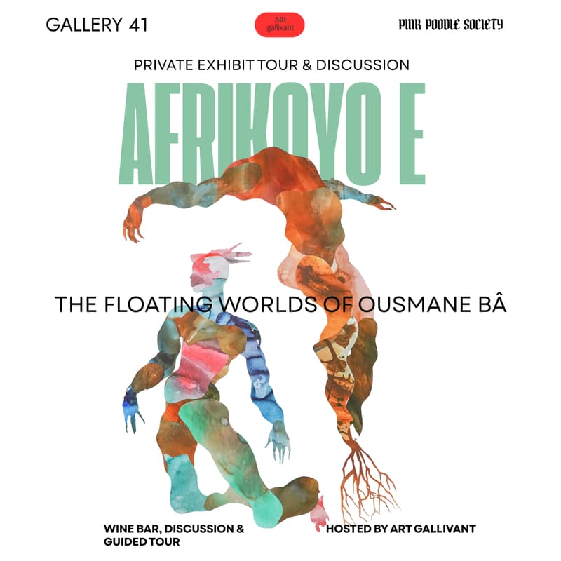Cover Image for Brussels | Private Exhibition Tour, Wine & Discussion | Afrikoyo e: The Floating Worlds of Ousmane Bâ