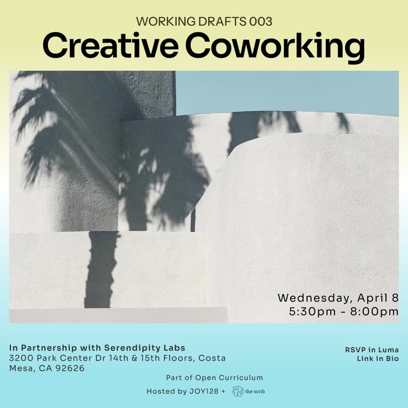 Cover Image for Working Drafts with JOY128 + The Scrib