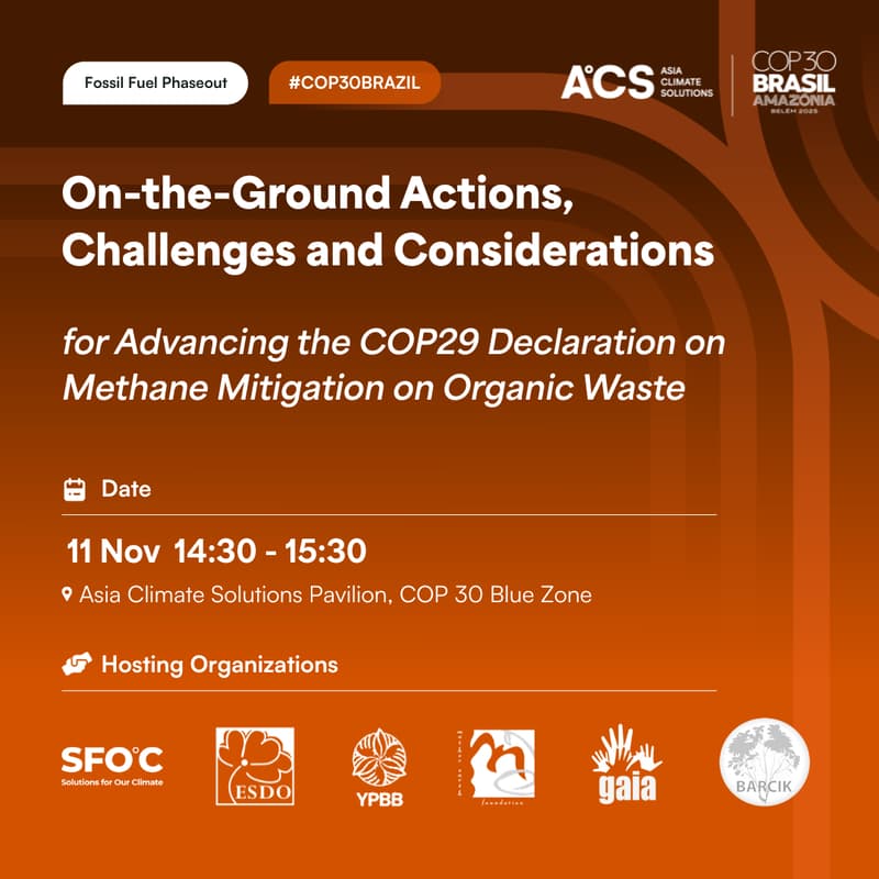 Cover Image for On-the-Ground Actions, Challenges and Considerations for Advancing the COP29 Declaration on Methane Mitigation on Organic Waste