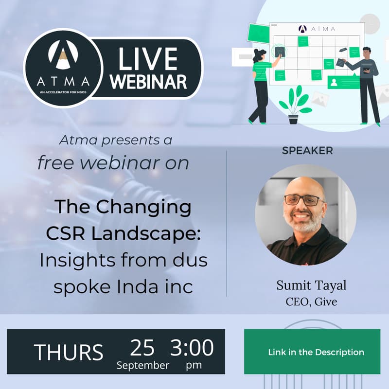 Cover Image for Atma Webinar: The Changing CSR Landscape