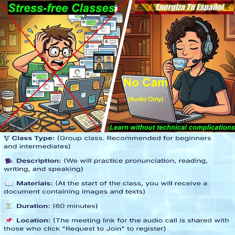 Cover Image for Free Online Spanish Class: Group Session