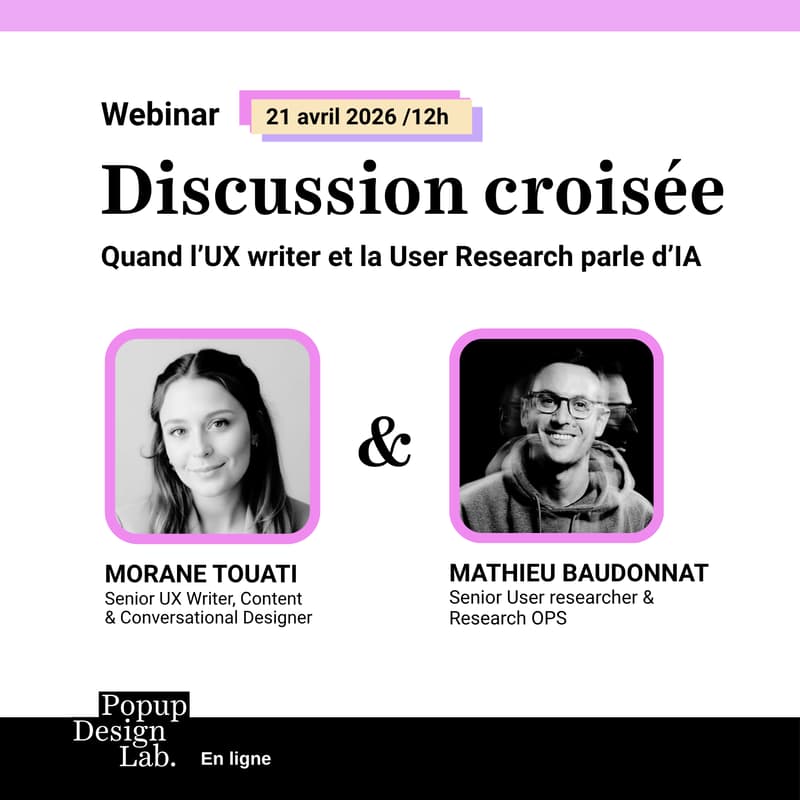 Cover Image for Webinar - utiliser l'IA avec la UX research et l'UX writing