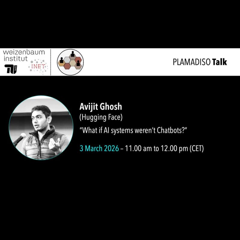 Cover Image for PLAMADISO: Avijit Ghosh (Hugging Face): What if AI systems weren't chatbots?