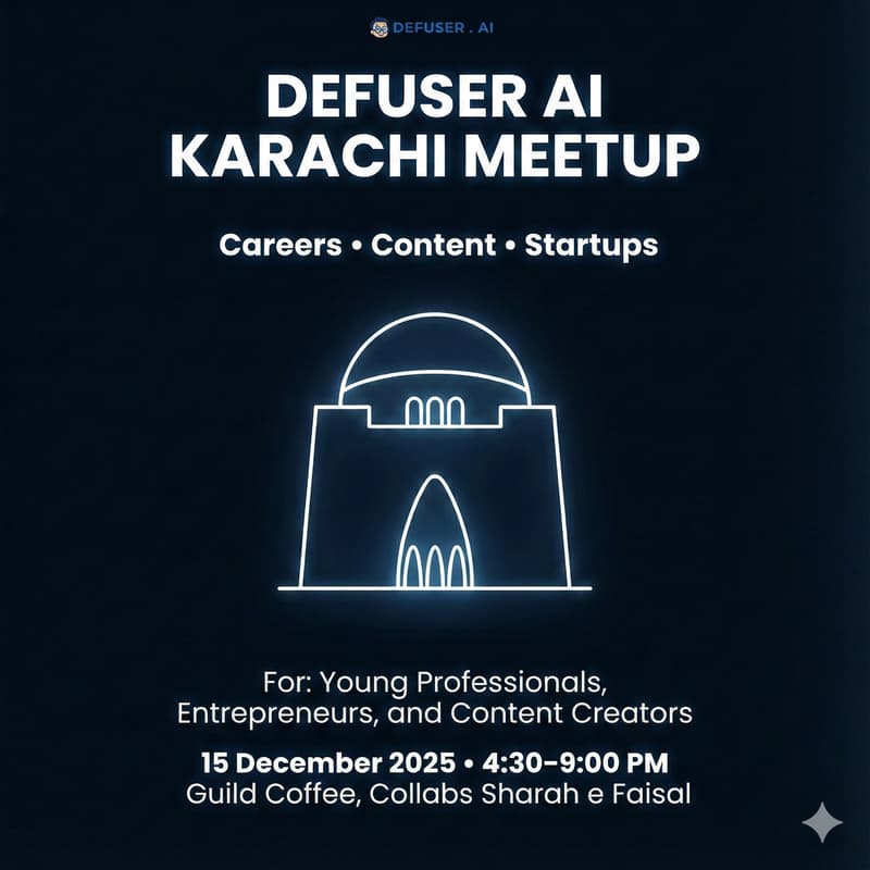 Cover Image for Karachi IRL: Creators, Careers & Founders - hosted by Defuser AI