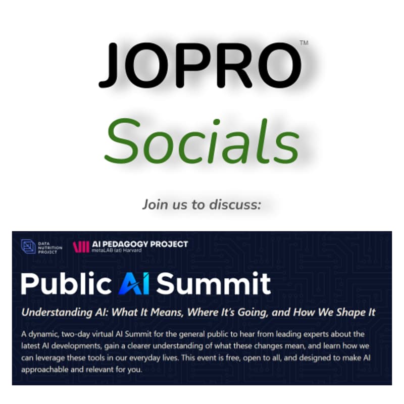 Public AI Summit - JOPRO Socials (Virtual) · Luma