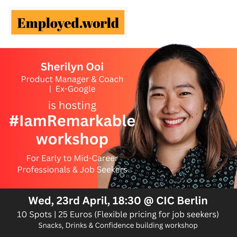 Cover Image for #IamRemarkable workshop (Mid-junior professionals & job seekers)