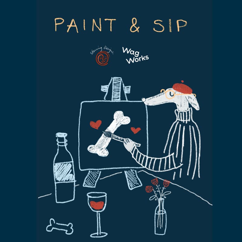 Cover Image for Woofintine: Sip and Paint (your dog)