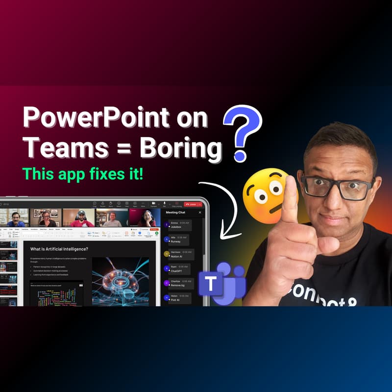 Cover Image for PowerPoint on MS Teams = Boring? This app makes your PPT Slides engaging!