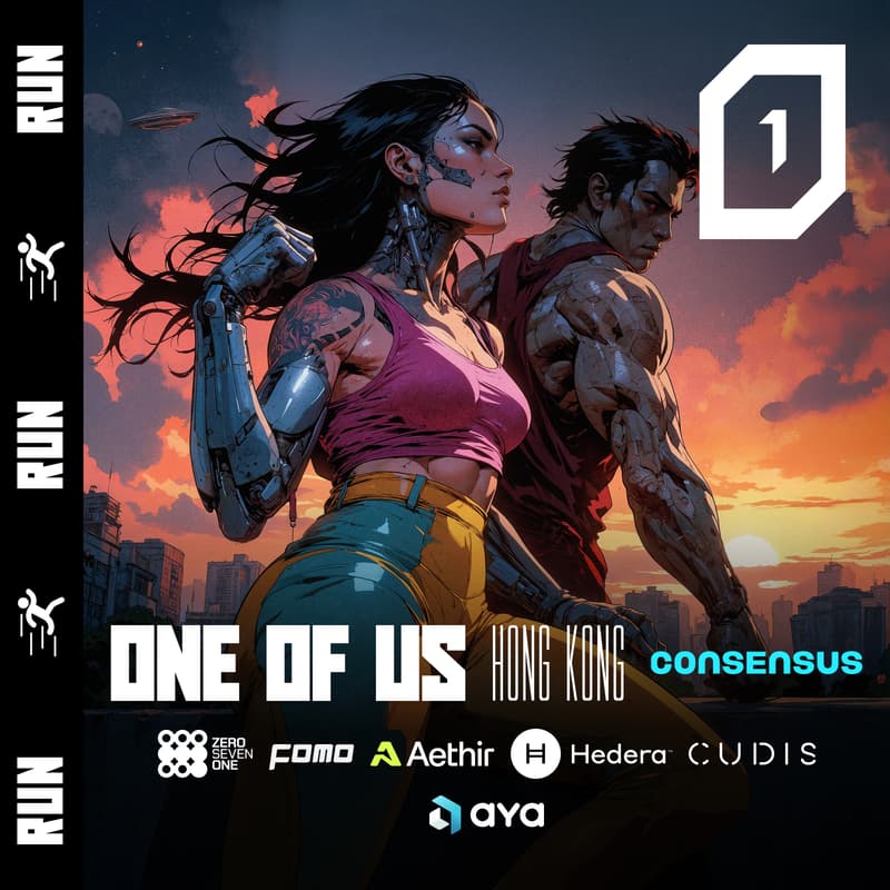 Cover Image for ONE OF US Run & Coffee // Aya, Cudis, 071Labs, Hedera, Aethir & FOMO Magazine