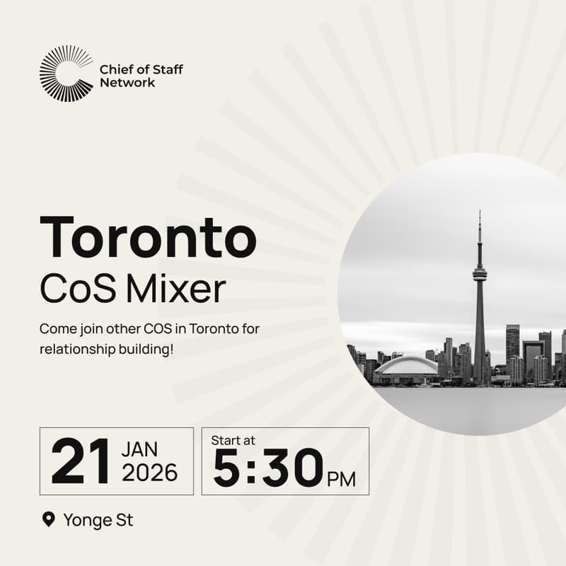 Cover Image for Chief of Staff Toronto Mixer (Wed Jan 21)