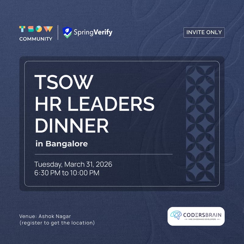 Cover Image for TSOW HR Leaders Dinner in Bangalore
