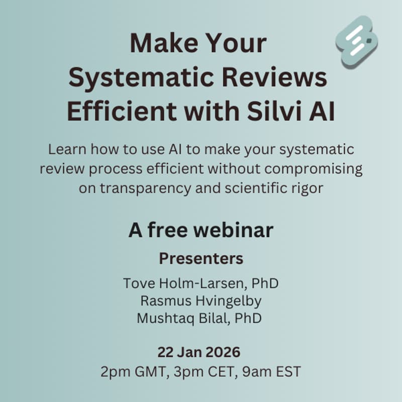 Cover Image for Make Your Systematic Review Efficient with Silvi AI